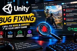 fix bugs and errors in your unity game