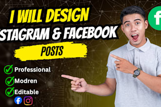 design professional instagram and facebook posts