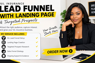 generate iul insurance leads with landing page and sales funnel