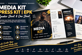 design media kit, press kit, epk, one sheet, speaker kit, brand media kit
