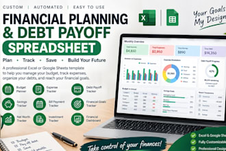 build a google sheet financial business plan and debt payoff tracker
