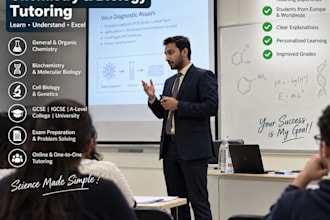 be your biology and chemistry tutor for high school and college