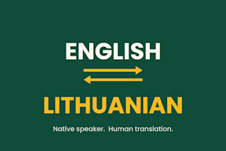 translate english to lithuanian and lithuanian to english