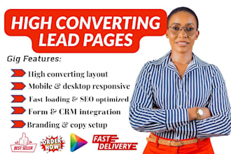 design a high converting lead pages ,landing pages or sales funnel