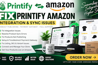 fix printify amazon integration product sync issues publishing payment gateway