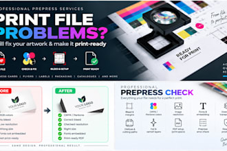 fix your artwork and make it print ready for professional printing