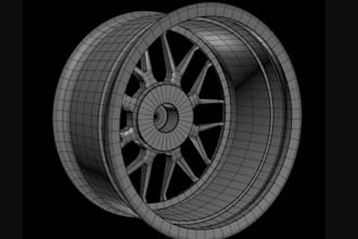 design custom cad car wheels product design with tech pack