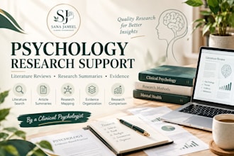 assist with psychology research and literature review