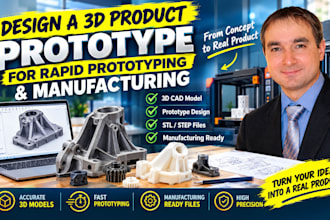 design a 3d product prototype for rapid prototyping and manufacturing