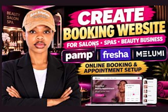 create booking website for salons spas beauty business on pamp fresha melumi