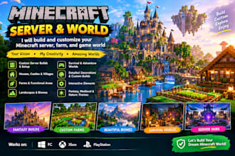 build and customize your minecraft server, farm,and game world