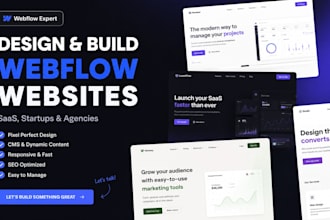 design webflow landing pages and cms websites for saas, startups, and agencies