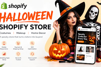 create halloween shopify store halloween makeup costume home decor
