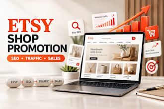 promote etsy shop, etsy SEO and boost etsy traffics and sales