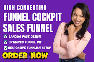 build a high converting funnel cockpit and landing page
