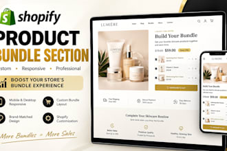 create shopify product bundle section design