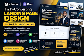 design unbounce carrd landing page real estate coach sales landing page design