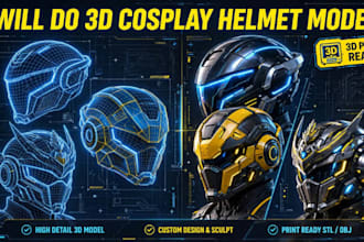 do 3d cosplay creation helmet model