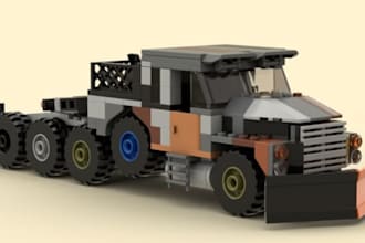 design 3d lego model moc lego car house truck minifigure lego toy for 3dprinting
