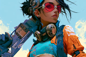 design a badass sci fi warrior character