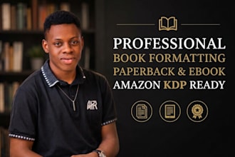 do manuscript formatting, book layout, amazon kdp interior design, KDP paperback
