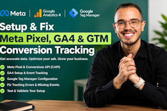 setup fb pixel ga4 conversion analytics api tracking fix meta pixel ads gtm ga4