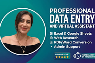 do professional data entry, web research and document formatting