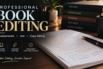 developmental edit copy and line edit format your book or manuscript