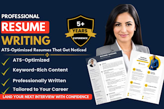 write a professional ats resume CV cover letter and linkedin
