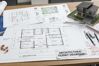 seal and sign architectural permit drawings mep hvac structural autocad plans
