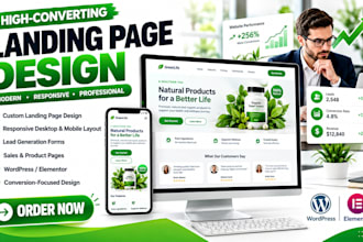 design a high converting sales landing page for your business or product