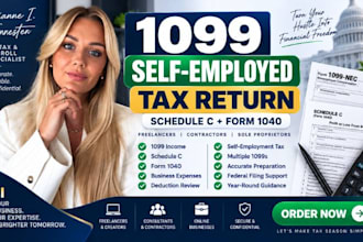 prepare your 1099 self employed tax return with schedule c