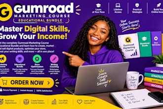 gumroad marketing course educational bundle optimization store writing coaching