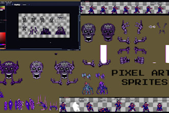 draw pixel art character animation 2d pixel art 8bit 16bit 32 bit sprite sheet