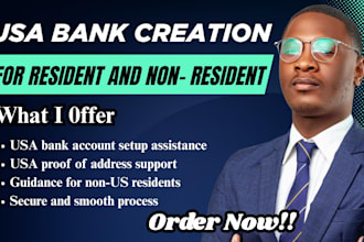 create USA bank for resident and non resident get US physical address