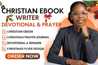 write christian ebook, christmas prayer journal, devotional, sermon, story book