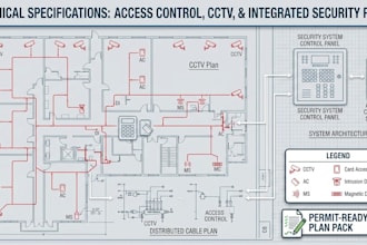 design access control cctv and security system plans for building