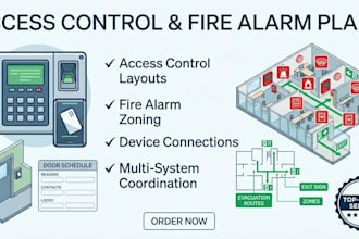 design access control fire alarm and security system plans