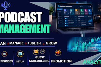 manage your podcast from planning to publishing and growth