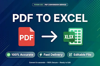 convert pdf to excel, image to excel and do data entry
