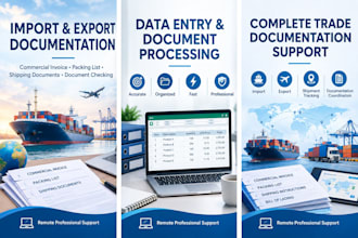 do import export documentation and data entry