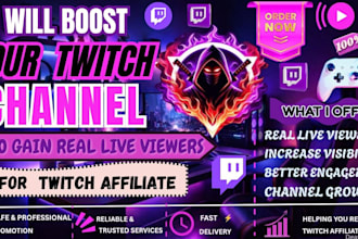 promote your twitch channel organically and growth your audience