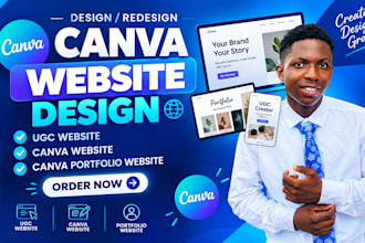 design ugc portfolio, canva website, ugc website, canva portfolio
