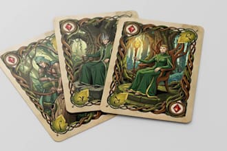 card game art board game card game design tarot cards illustration card template