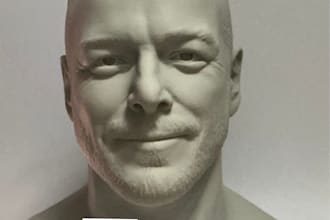 provide a digital file for 3d printable portrait bust from a few photographs