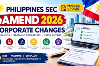 prepare philippines sec eamend corporate amendments and paperless filing