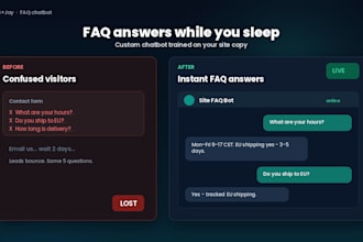 faq chatbot and lead capture