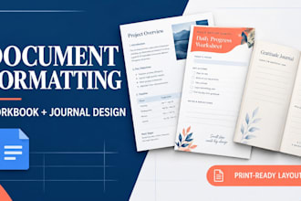 do ms word document formatting, workbook journal design in affinity publisher