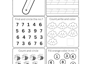 make 10 pages of number tracing with activities