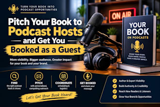 pitch your book to podcast hosts and get you booked as a guest